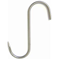 M4x100VA - Conjunto de 10 ganchos para carne- acero inoxidable- forma en S- diámetro 4 mm- 100 mm.